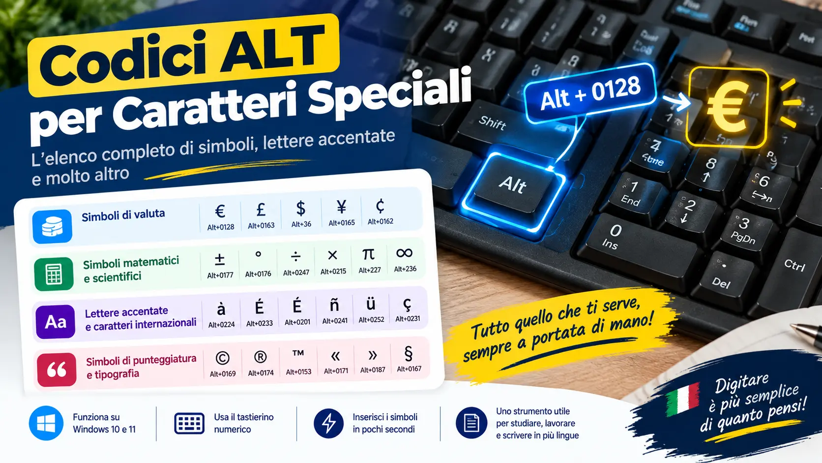 Codici ALT per Caratteri Speciali