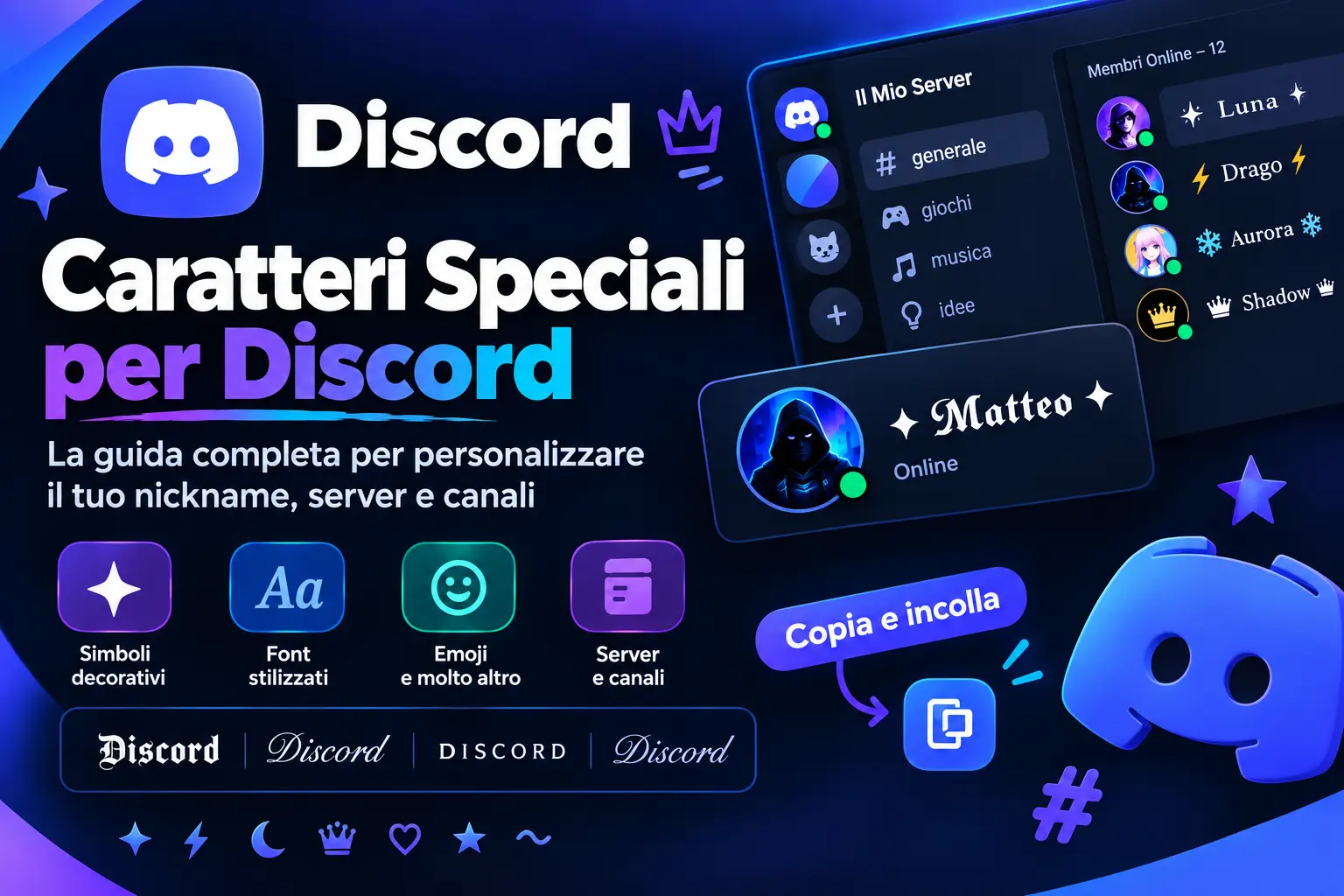 Caratteri Speciali per Discord